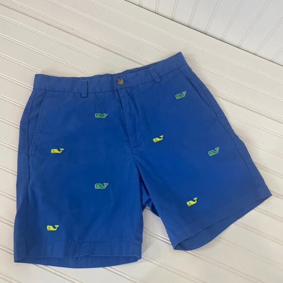Vineyard Vines Men’s Blue Whale Embroidered Breaker Shorts Size 32 - Picture 1 of 4